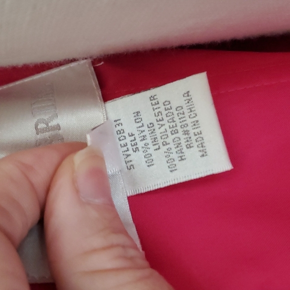 David's Bridal hot pink , orange animal print sleeveless prom dress, size 4 - Picture 10 of 12